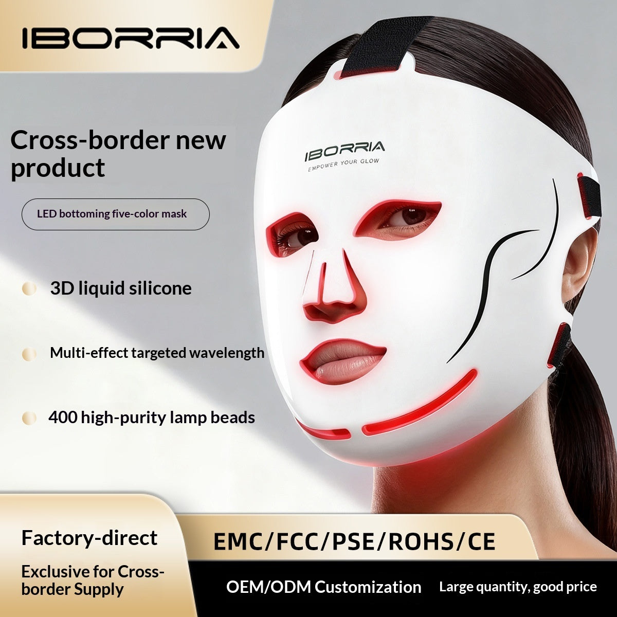 LED Silicone Facial Beauty Light Mask