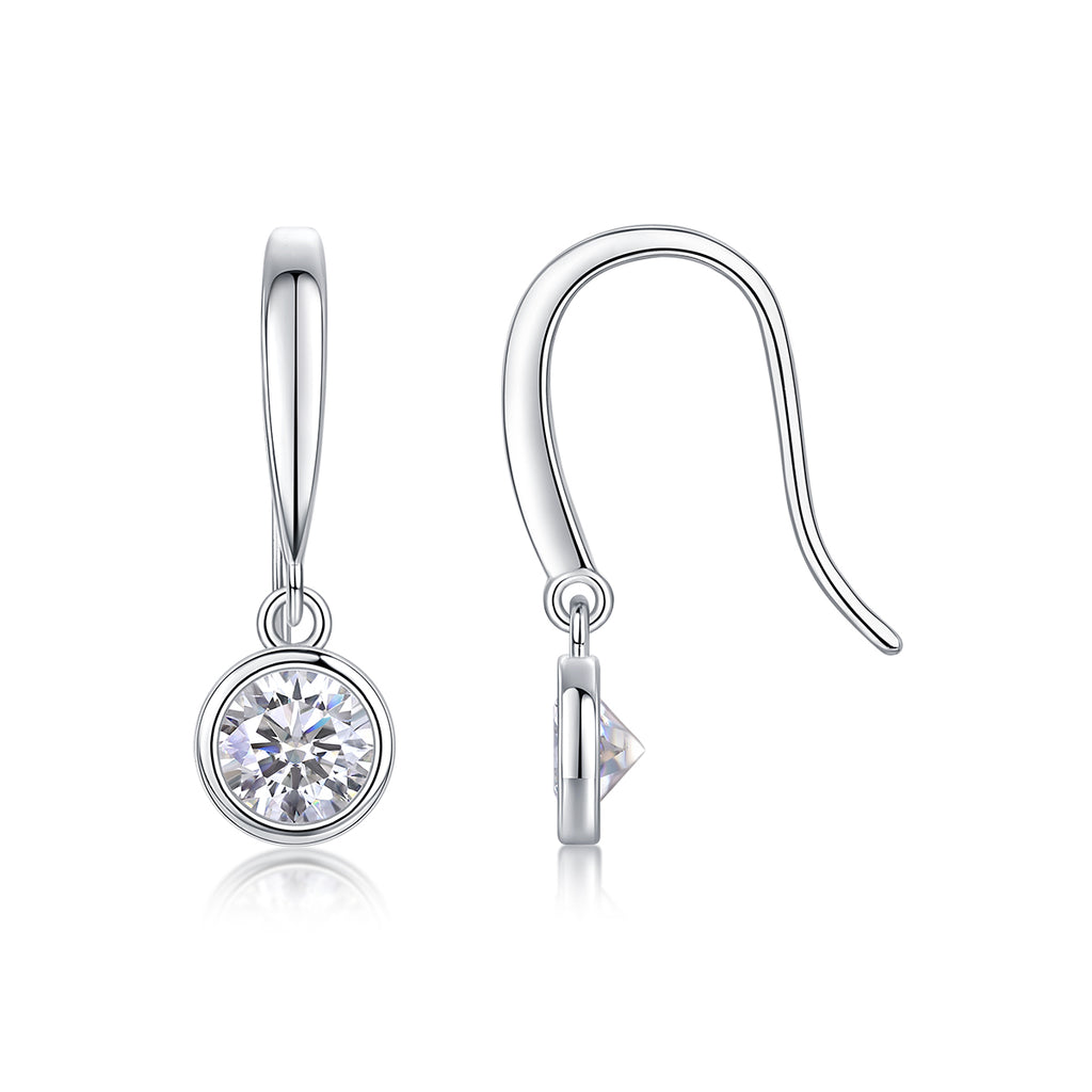 Soft Light & Sweet Whispers – S925 Moissanite Earrings & Stud Set (Platinum‑Plated)