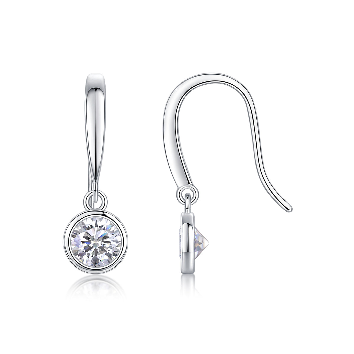 Soft Light & Sweet Whispers – S925 Moissanite Earrings & Stud Set (Platinum‑Plated)