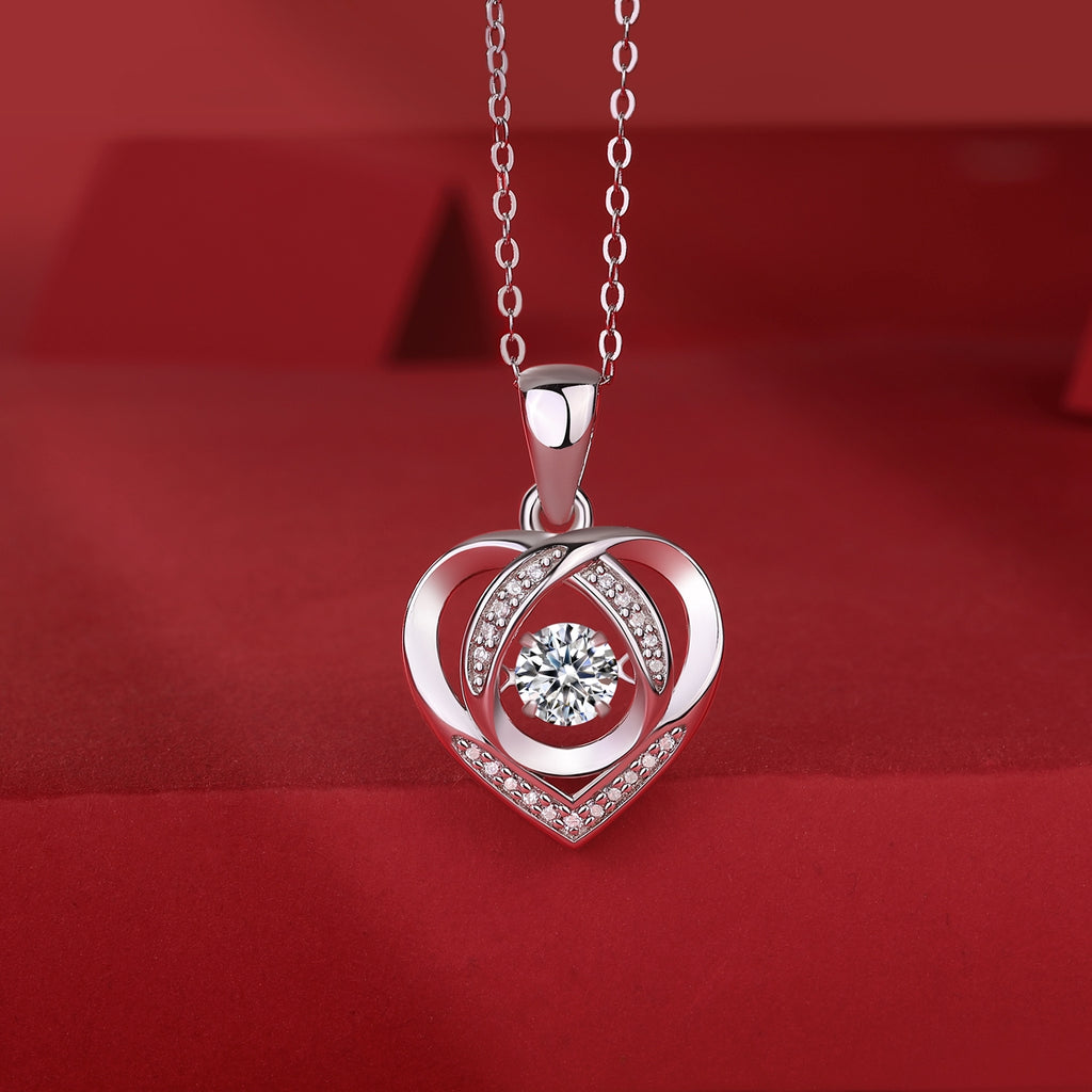 Heart to Have – S925 Moissanite Pendant Necklace Set (Luxury Diamond‑Cut Shine)