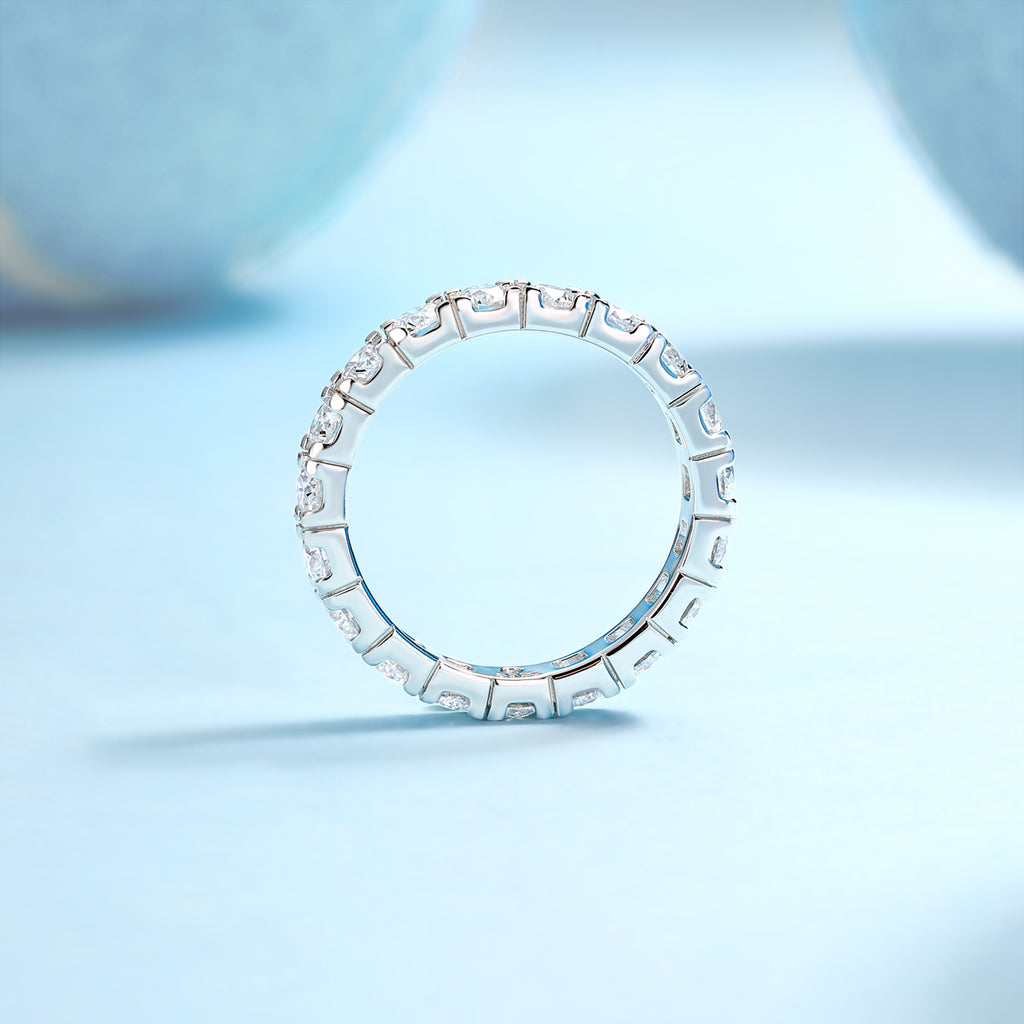 Starry Sky – S925 Moissanite Silver Ring (Luxury Diamond‑Cut Shine)