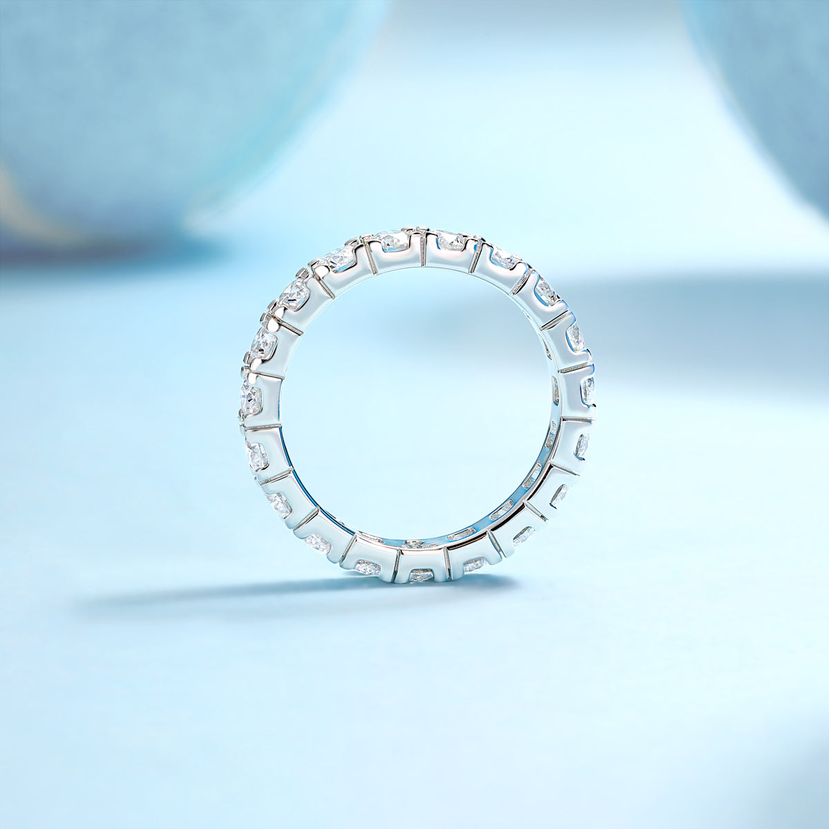 Starry Sky – S925 Moissanite Silver Ring (Luxury Diamond‑Cut Shine)