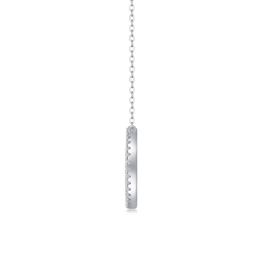 Reciprocating S925 Moissanite Pendant Necklace Set – Luxury Diamond‑Cut Shine