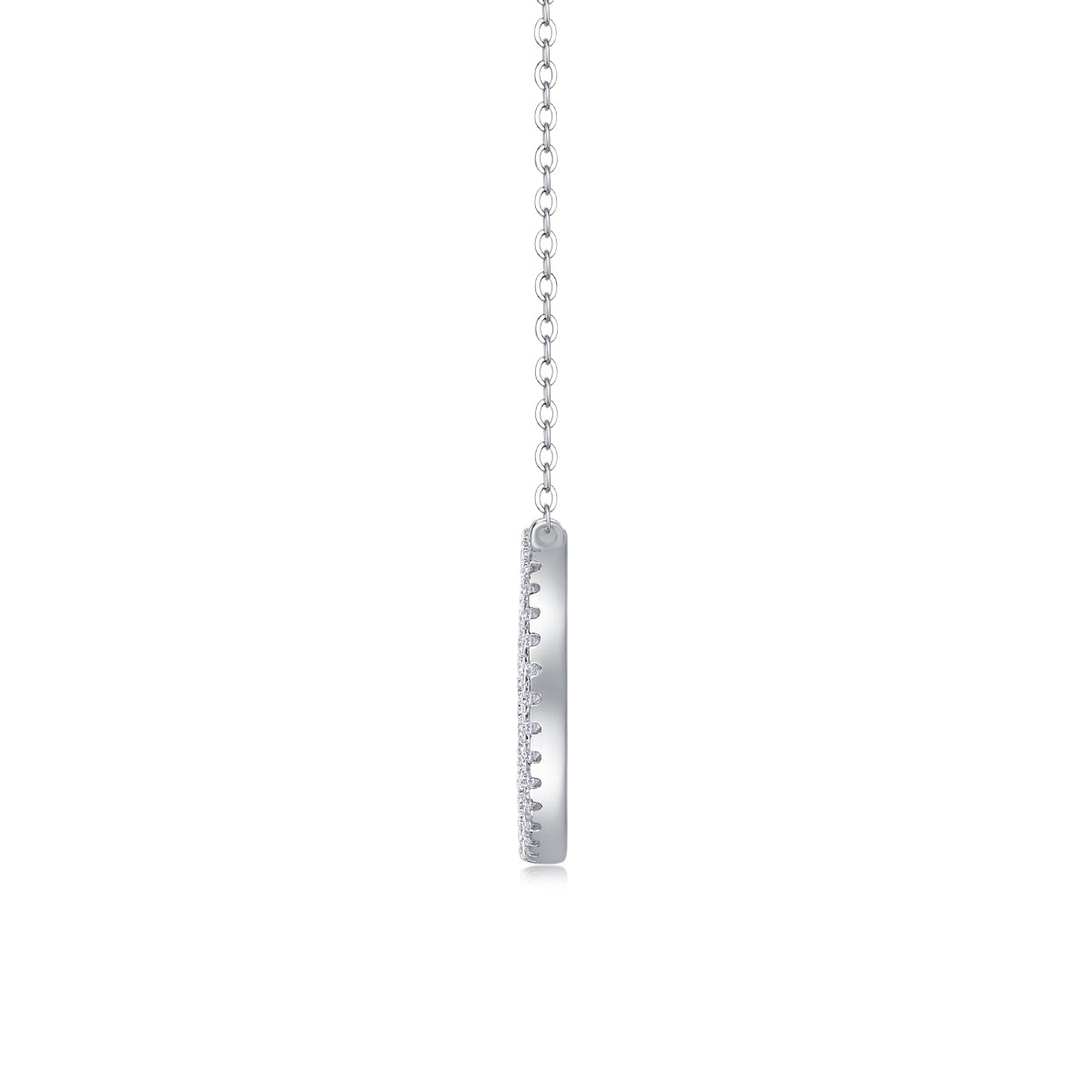 Reciprocating S925 Moissanite Pendant Necklace Set – Luxury Diamond‑Cut Shine