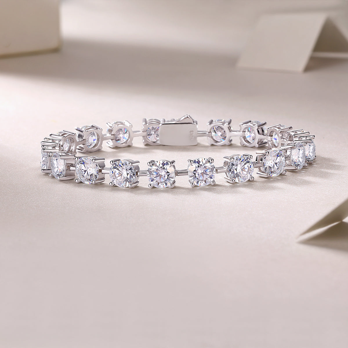 Time Luxury Fashion Mossan Diamond S925 Silver Bracelet Comparable To Natural Diamonds