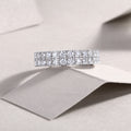1Multi-row Diamond Ring Luxury Fashion Set Moissanite Silver Ring