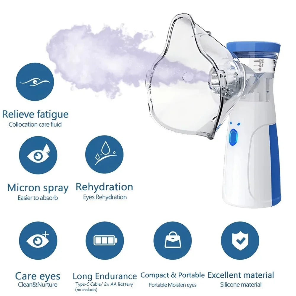Portable Facial Steamer With Nano-ion Mist, Facial Spray, Facial Steamer, Nebulizer, Beauty Humidifier, Handheld Device For Moisturizing Eyes And Face