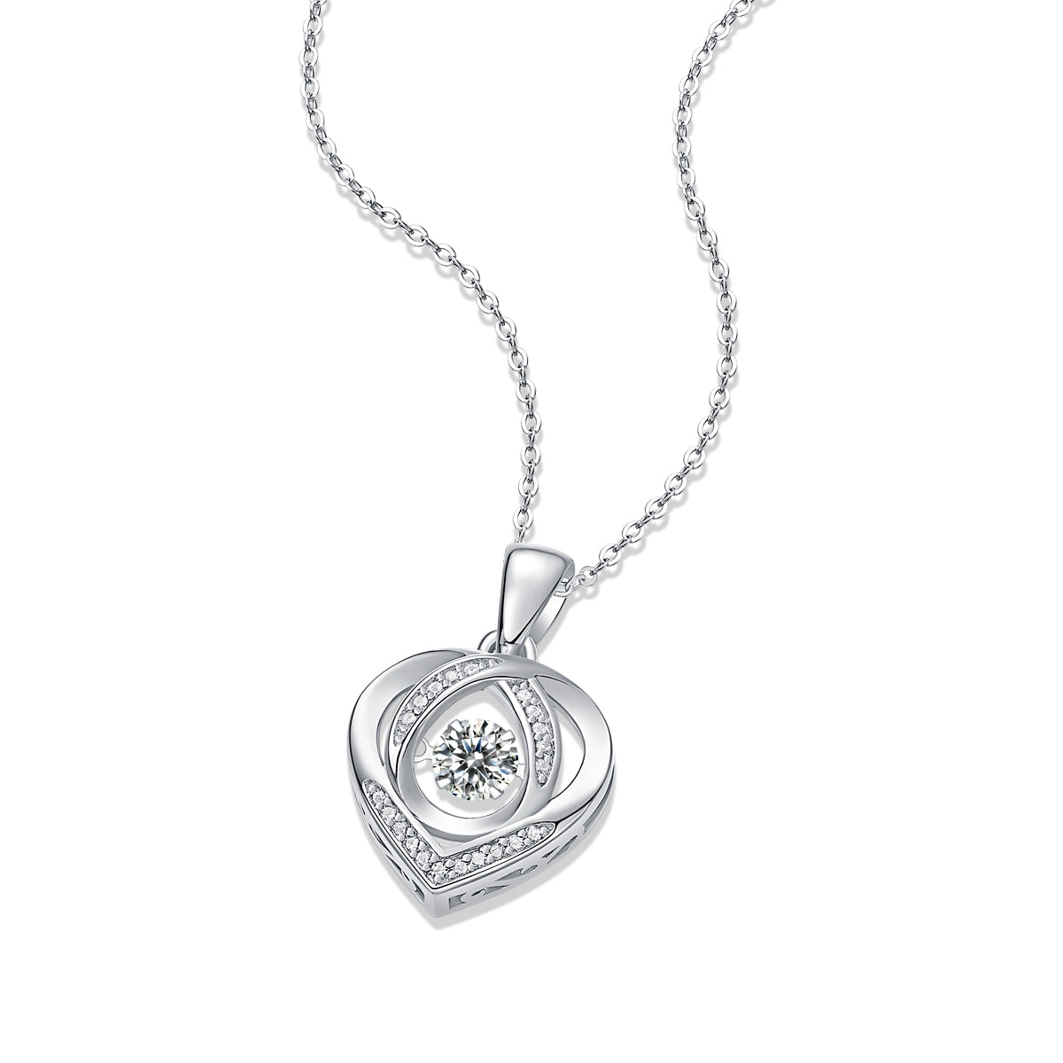 Heart to Have – S925 Moissanite Pendant Necklace Set (Luxury Diamond‑Cut Shine)