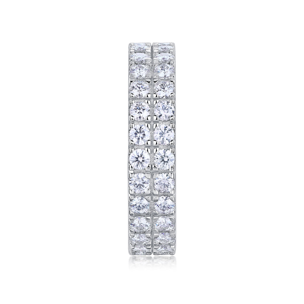 1Multi-row Diamond Ring Luxury Fashion Set Moissanite Silver Ring
