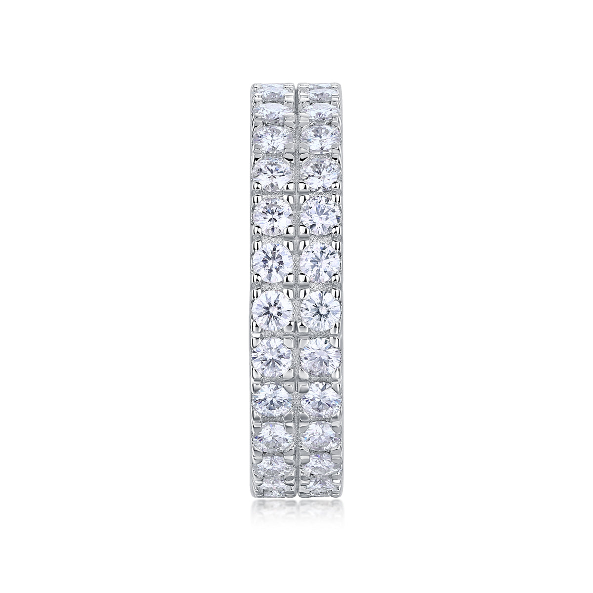 1Multi-row Diamond Ring Luxury Fashion Set Moissanite Silver Ring