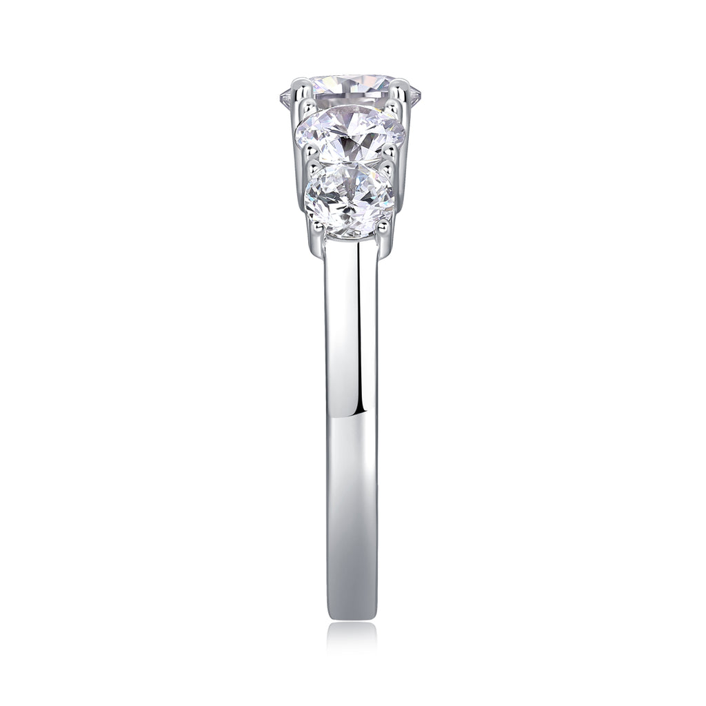 Luxury S925 Moissanite Silver Ring Set – Diamond‑Cut Shine Collection