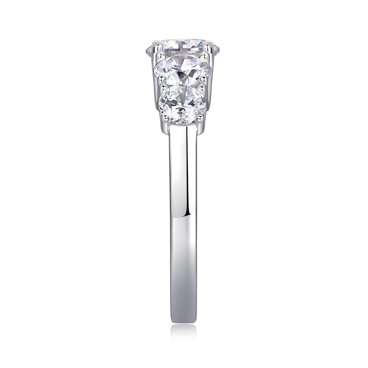 Luxury S925 Moissanite Silver Ring Set – Diamond‑Cut Shine Collection