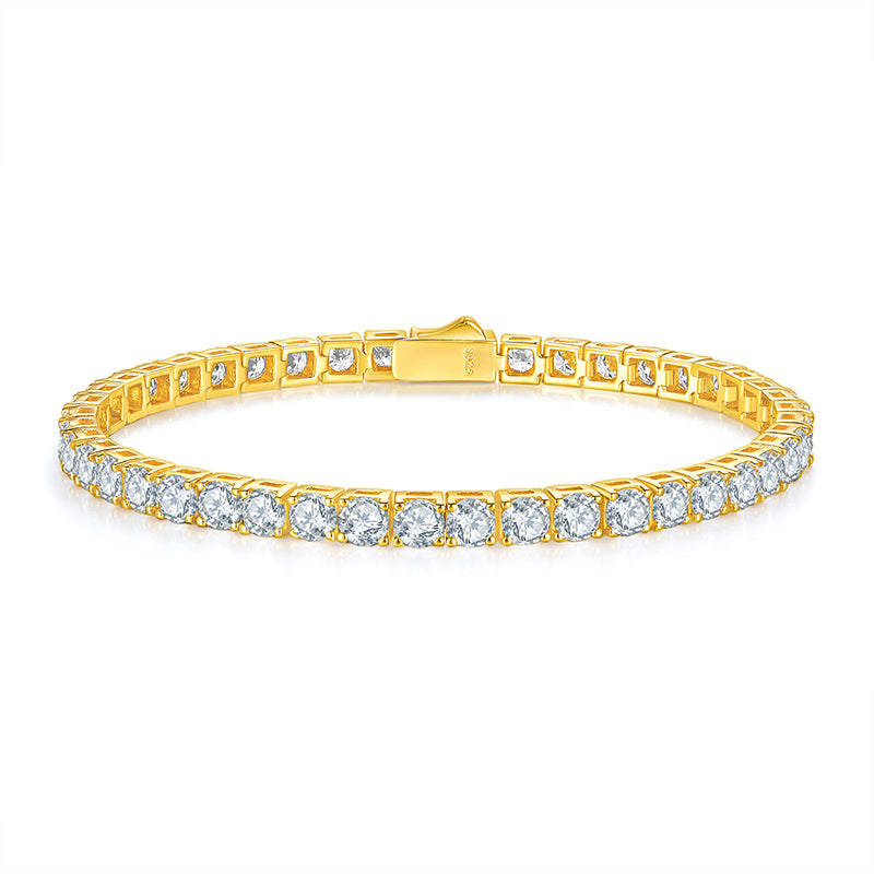 Unique S925 Moissanite Silver Bracelet – Luxury Diamond‑Cut Shine