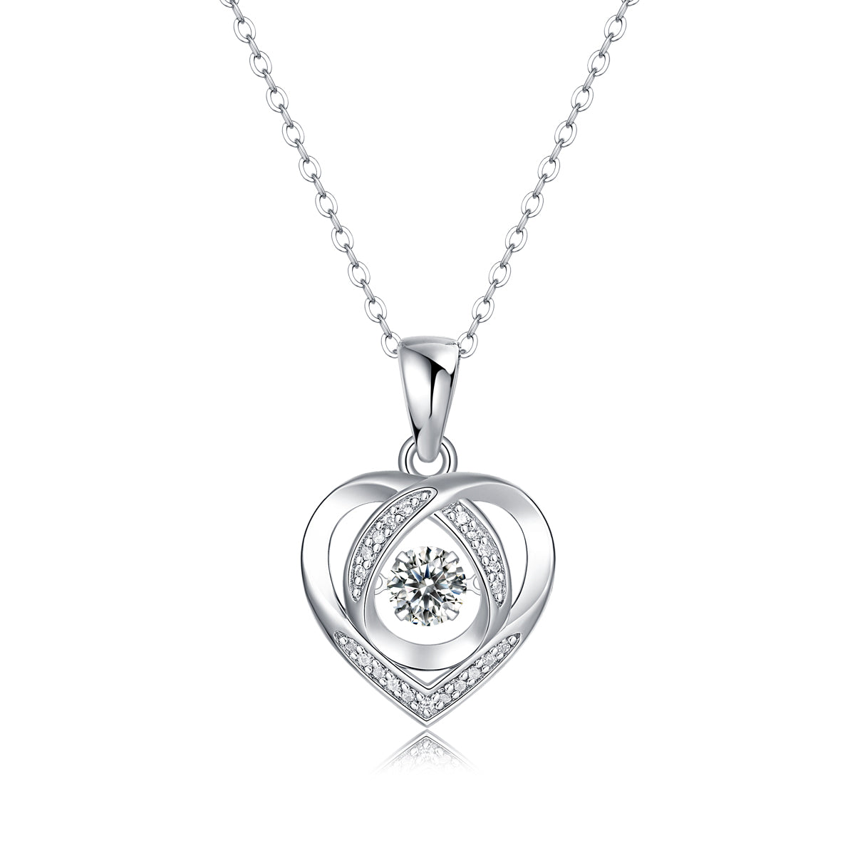 Heart to Have – S925 Moissanite Pendant Necklace Set (Luxury Diamond‑Cut Shine)