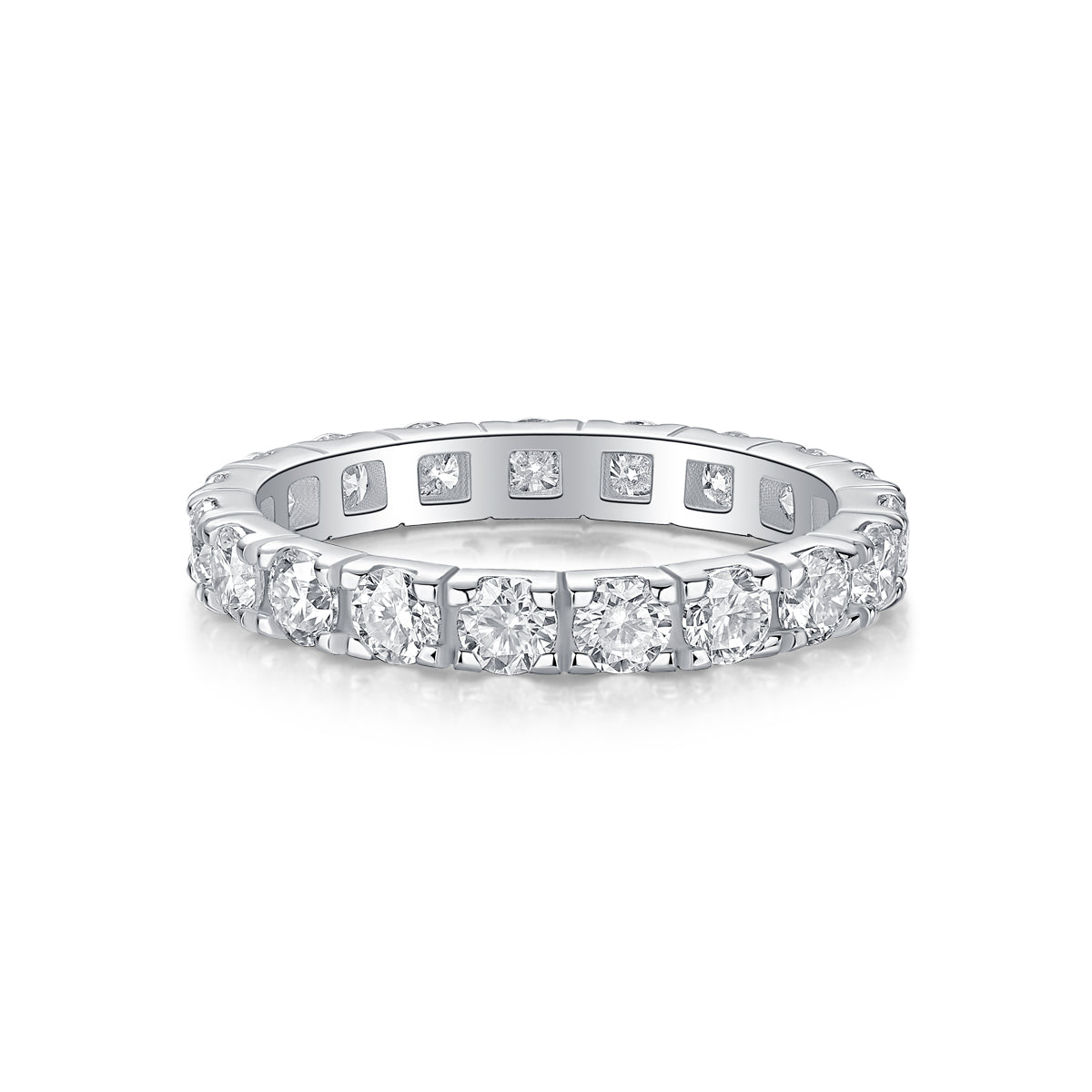 Starry Sky – S925 Moissanite Silver Ring (Luxury Diamond‑Cut Shine)