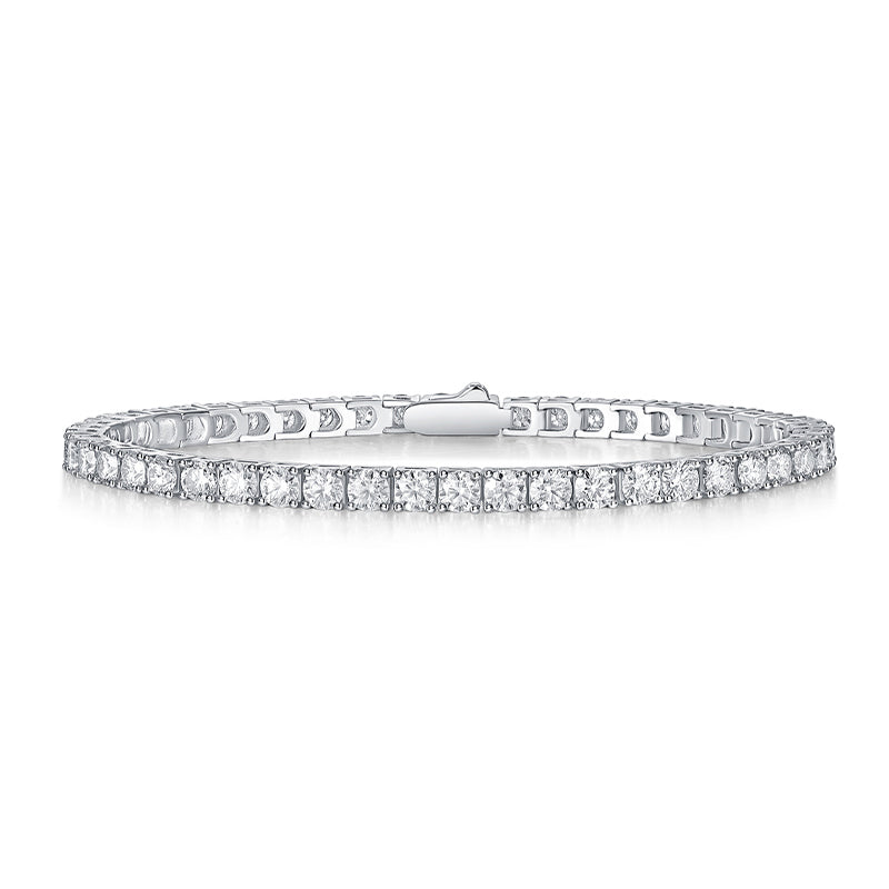 Unique S925 Moissanite Silver Bracelet – Luxury Diamond‑Cut Shine