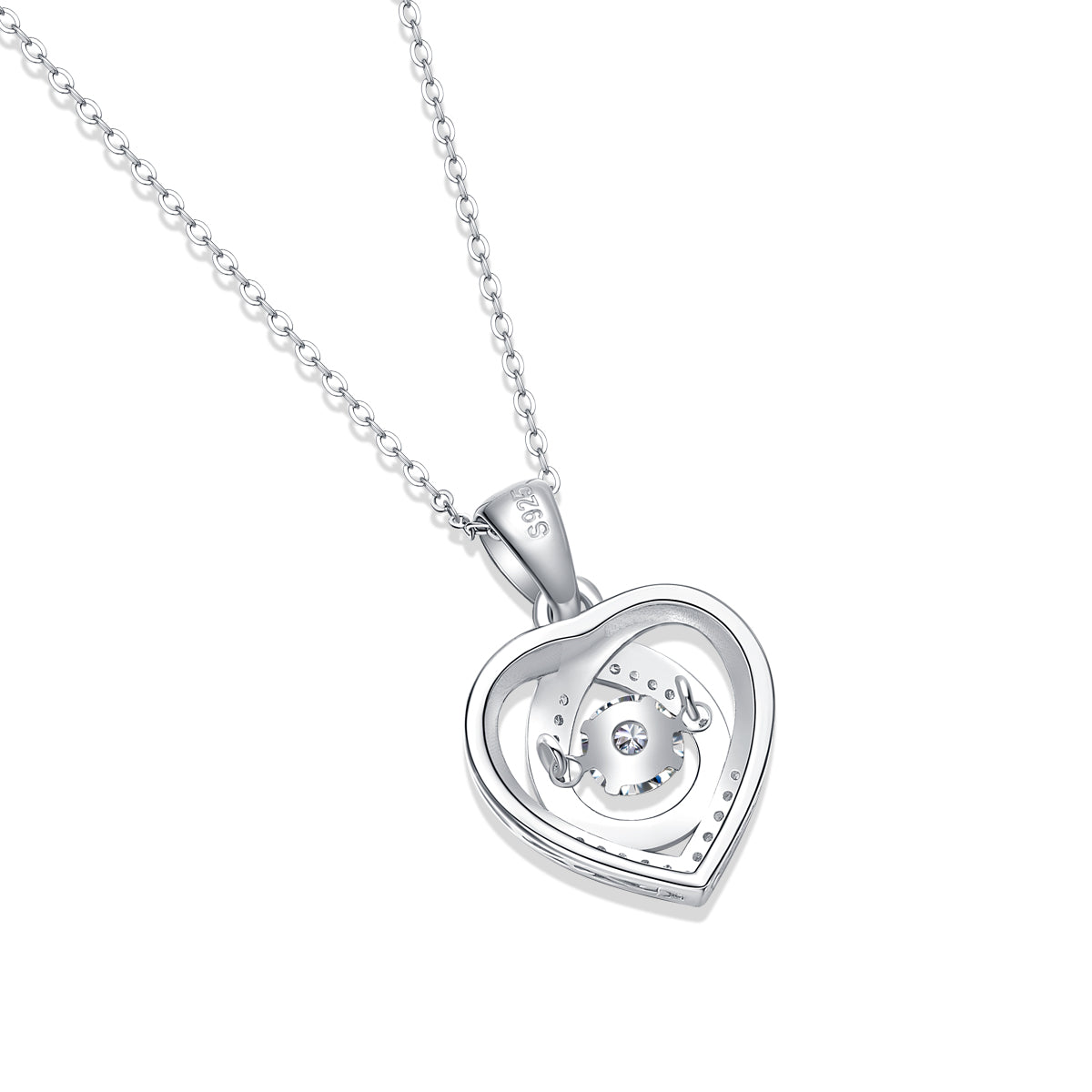 Heart to Have – S925 Moissanite Pendant Necklace Set (Luxury Diamond‑Cut Shine)