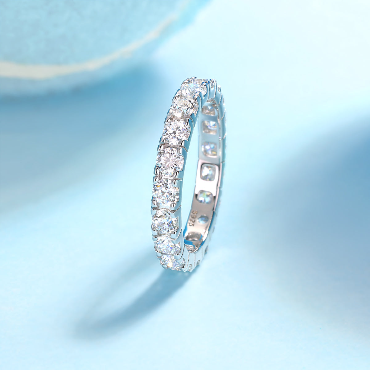 Starry Sky – S925 Moissanite Silver Ring (Luxury Diamond‑Cut Shine)
