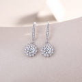 Qingcheng-Half-carat Moissan Diamond S925 Sterling Silver and Platinum-plated Stud Earrings