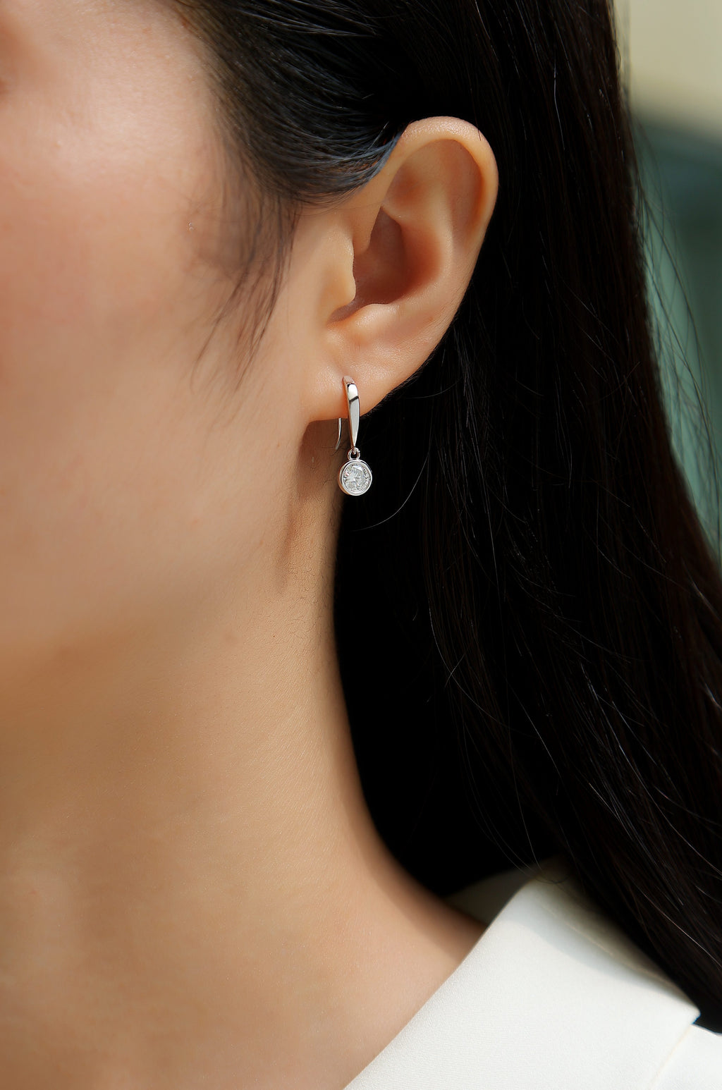Soft Light & Sweet Whispers – S925 Moissanite Earrings & Stud Set (Platinum‑Plated)