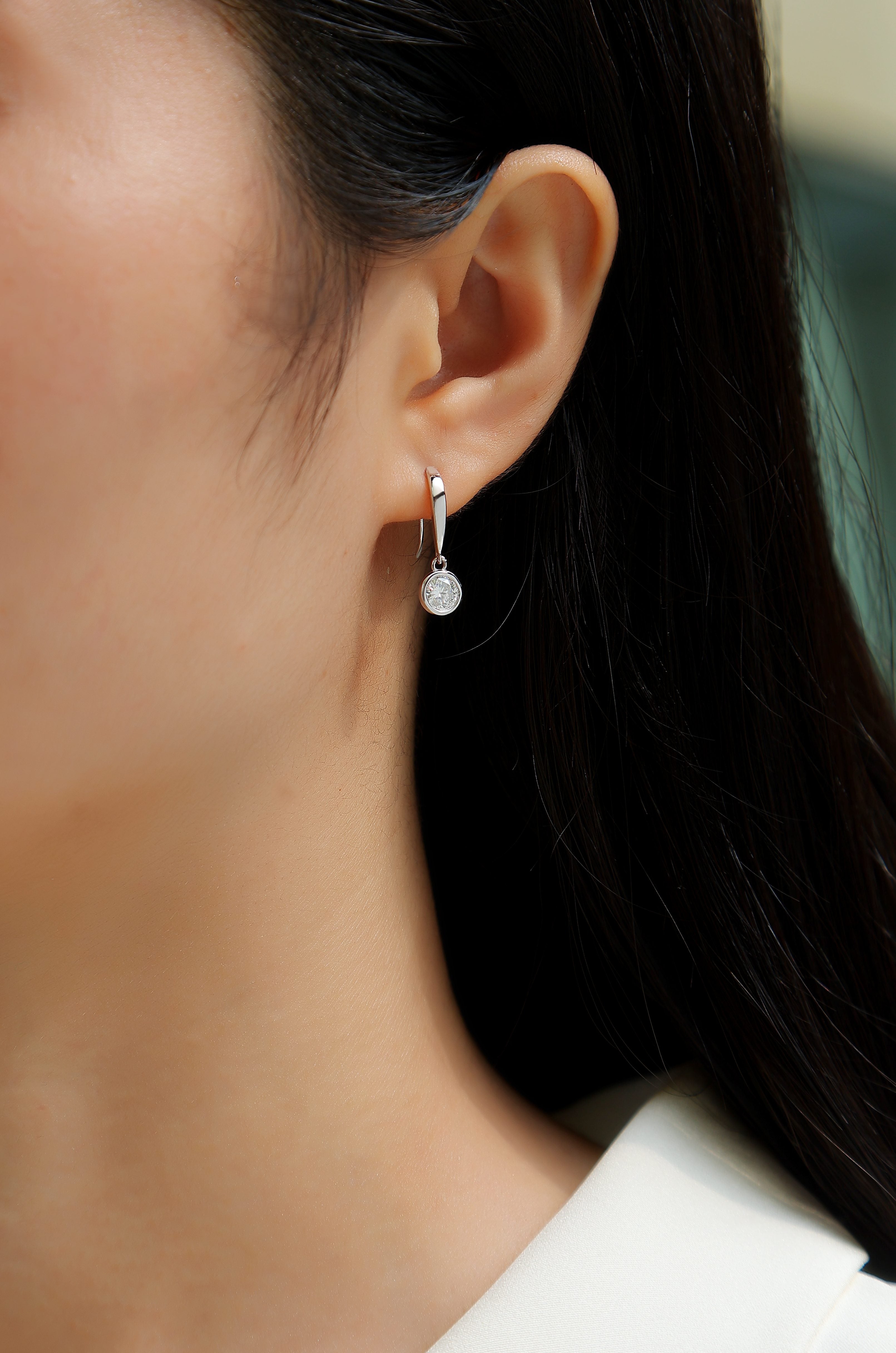 Soft Light & Sweet Whispers – S925 Moissanite Earrings & Stud Set (Platinum‑Plated)