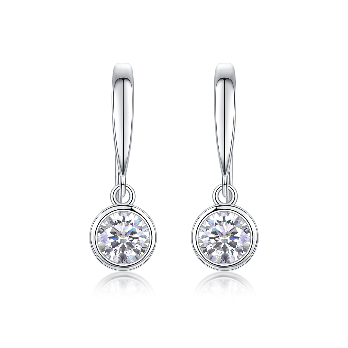Soft Light & Sweet Whispers – S925 Moissanite Earrings & Stud Set (Platinum‑Plated)
