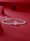 Bridge of Magpies S925 Moissanite Silver Bracelet – Elegant Diamond‑Cut Finish