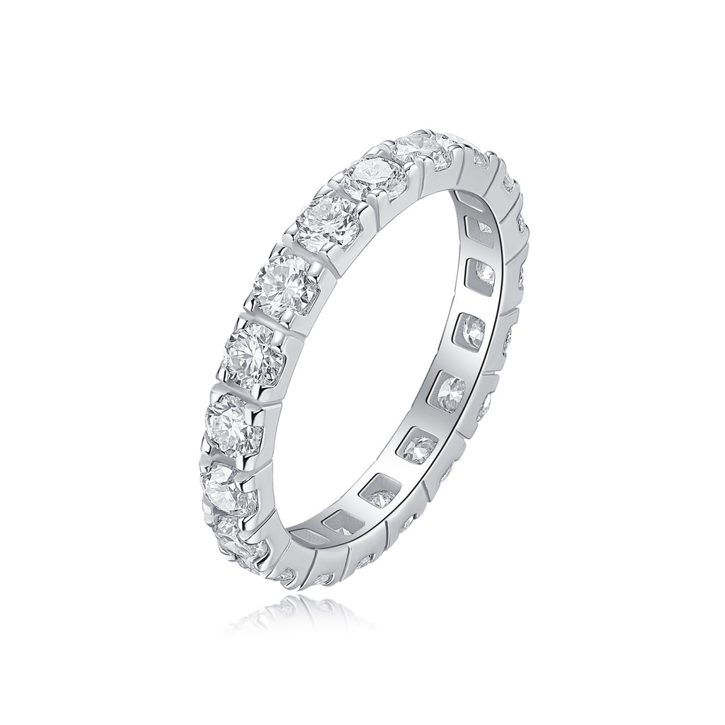 Starry Sky – S925 Moissanite Silver Ring (Luxury Diamond‑Cut Shine)