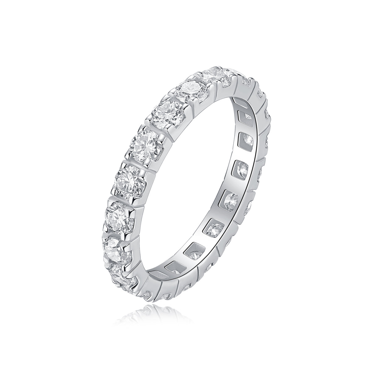 Starry Sky – S925 Moissanite Silver Ring (Luxury Diamond‑Cut Shine)